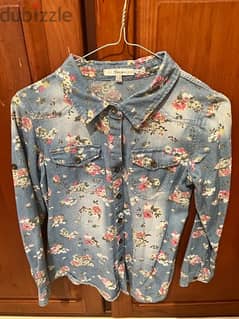 Oxygen Jeans flowery shirt