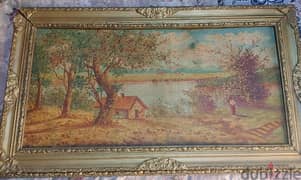 antique painting very old more than 100 years old amazing color 0