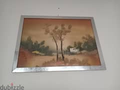 لوحة زيتية مختومة طول 56cm عرض 76cm