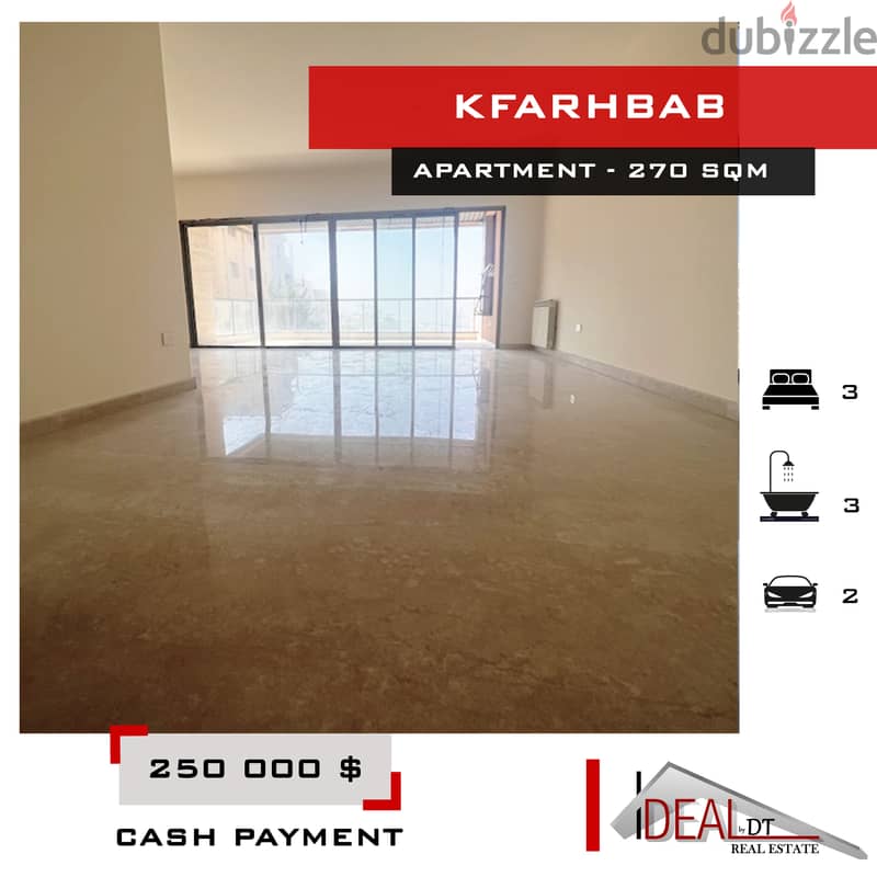 Apartment for sale in kfarhbab 270 SQM REF#MA15039 0
