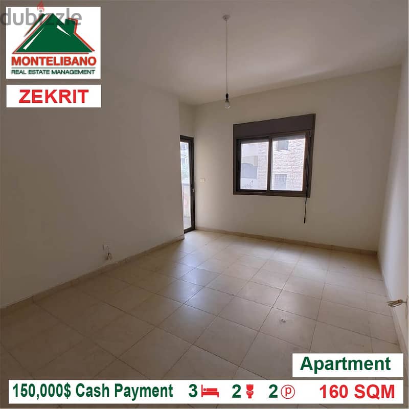 150,000$ Cash Payment!! Apartment for sale in Zekrit!!! 2