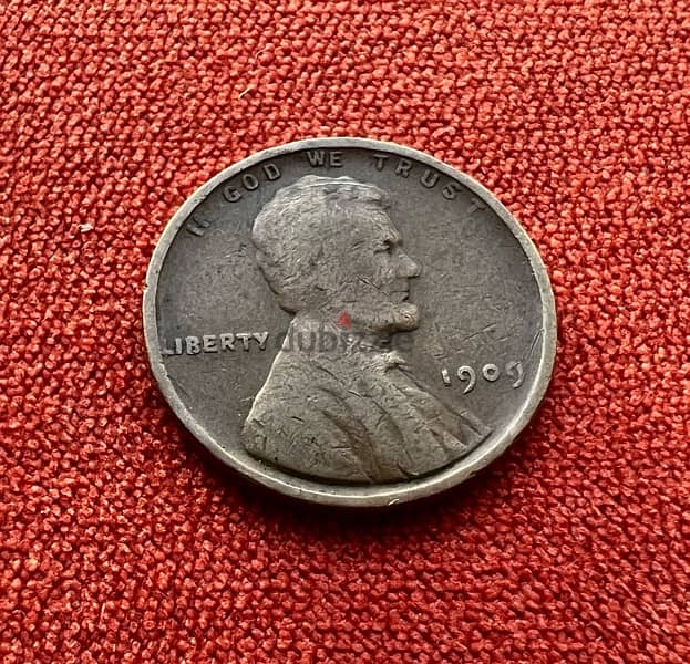 one cent year 1909 VDB United States of America 1