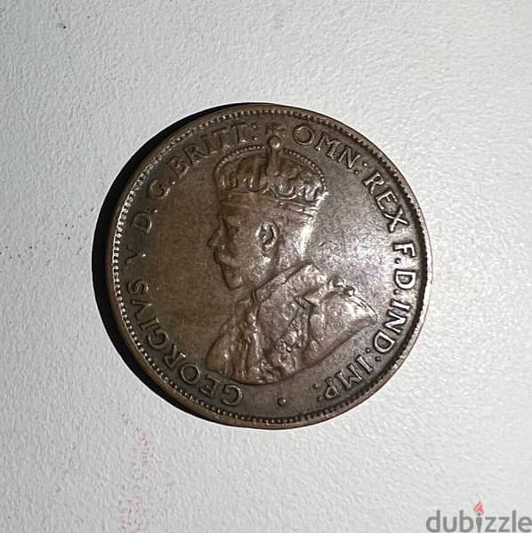 one half penny year 1929 Australia 0