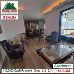 110,000$ Cash Payment!! Apartment for sale in Bsalim!!