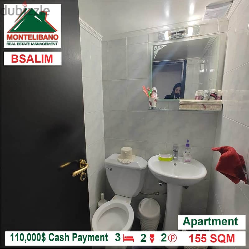 110,000$ Cash Payment!! Apartment for sale in Bsalim!! 4