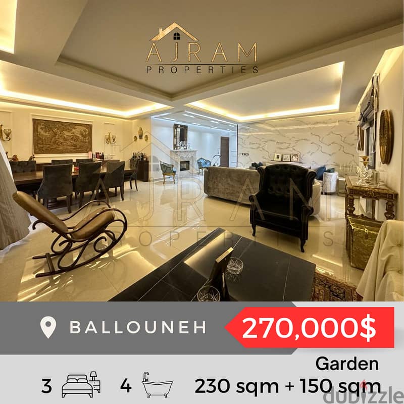 Ballouneh | 230 sqm + 150 sqm Garden 1