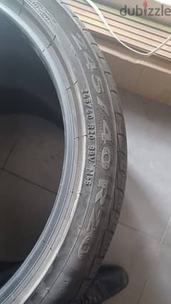 4x Used Pirelli CINTURATO P7 245/40 R20 tires