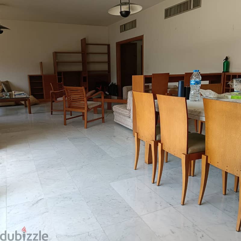 Semi furnished 210m2 apartment+open sea view for rent in Beit El Chaar 2