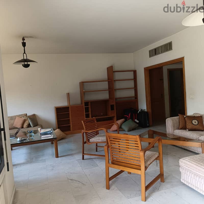 Semi furnished 210m2 apartment+open sea view for rent in Beit El Chaar 3