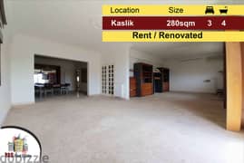 Kaslik 280m2 | Rent | Semi-Furnished | Renovated | Premium View |