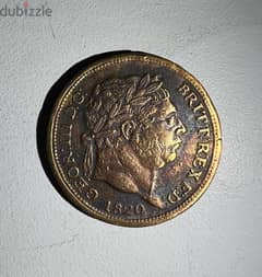 British coin year 1820 0