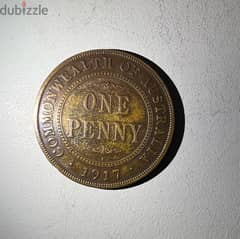 one penny year 1917 half penny year 1916 Australia coin