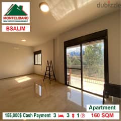 155.000$ Cash Payment!!! Apartment for sale in Bsalim!!!