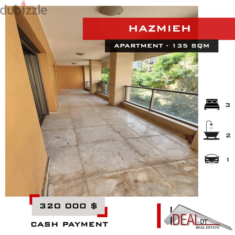 Apartment for sale in Baabda hazmieh 135 SQM REF#ms16020 0