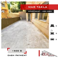 Apartment for rent in mar takla 280 SQM REF#ALA16023