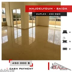 Duplex for sale in saida majdelyoun 450 SQM REF#JJ26026