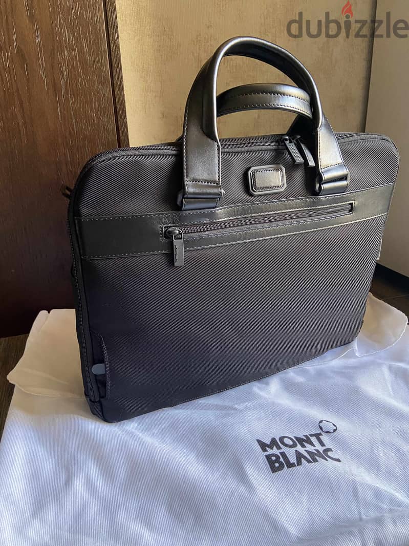 MontBlanc NightFlight Business Bag - Black Leather 2
