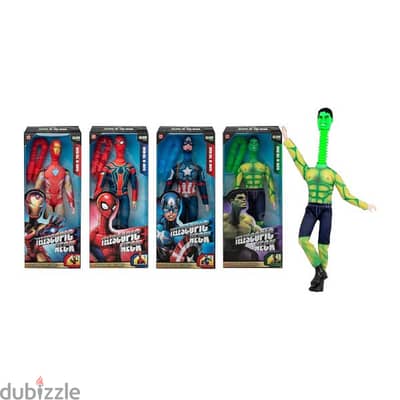 Avengers Action Figures Telescopic Glow Neck Toy