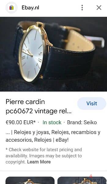 piere cardin vintage watch 1