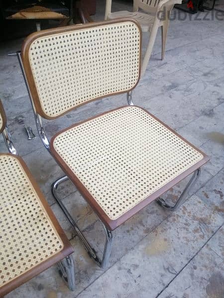 كراسي تصميم سبعينات ايطالي مميز vintage chairs chrome italy original 1