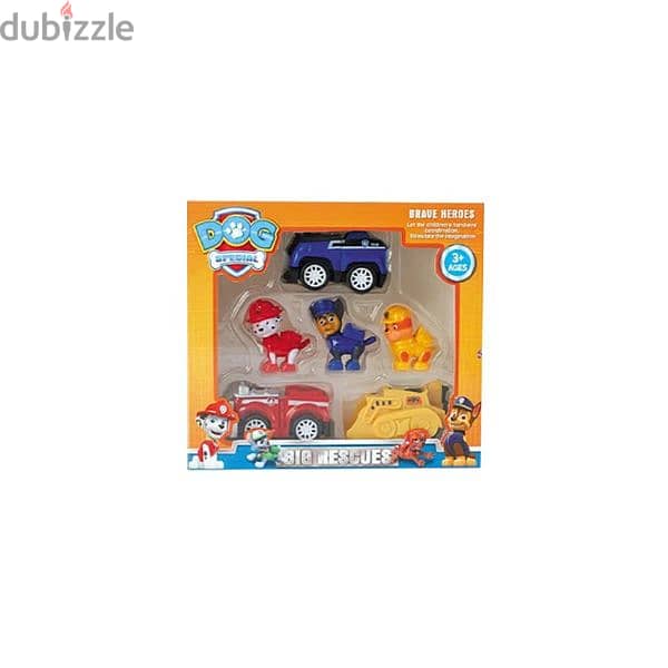 Paw Patrol Set 3 Puppies With 3 Cars 1