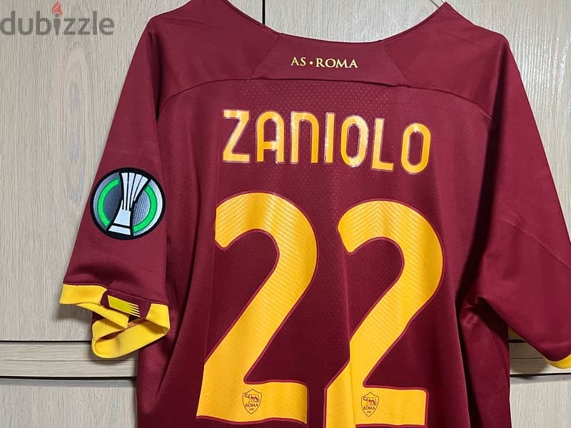 roma 2021 home newbalance zaniolo jersey 1