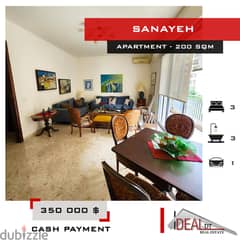 Apartment for sale in sanayeh 200 SQM REF#KJ94049