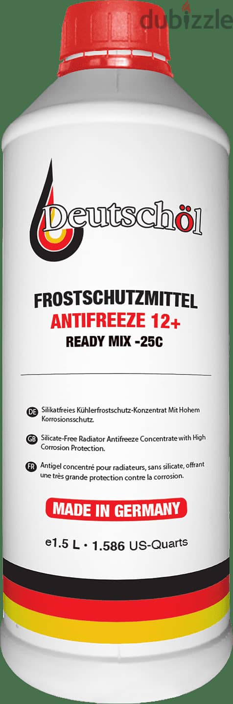 Antifreeze G12+ Ready Mix -25C Pink/Magenta - Deutschöl 0