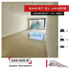 Apartment for sale in sakiet el janzir 151 SQM REF#KJ94055 0