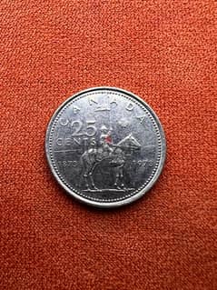 Canada coin 25 cents 1973