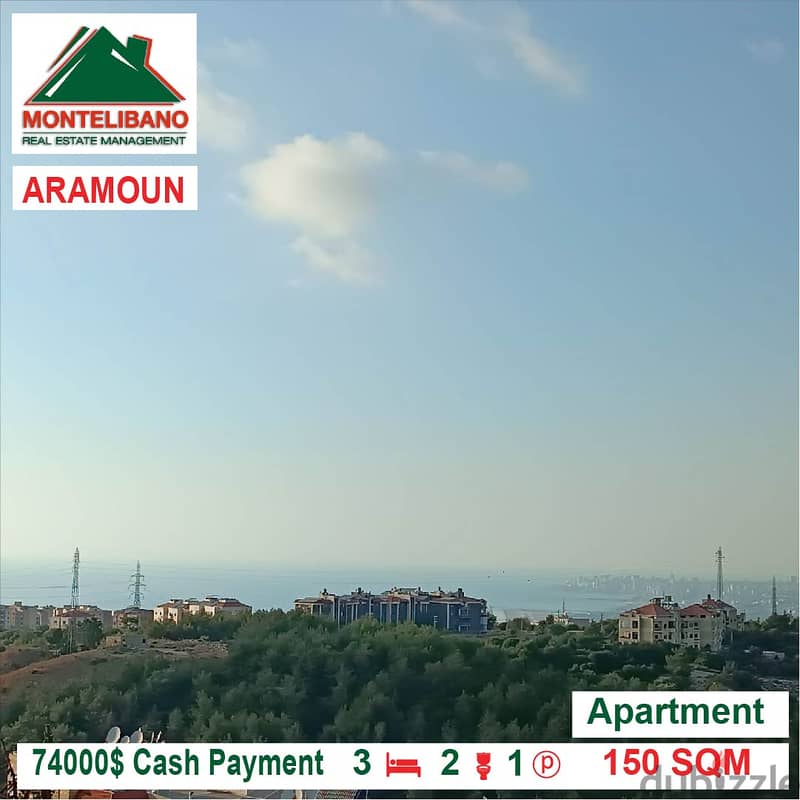 74000$ Cash Payment!!! Apartment for sale in Aaramoun!!! 0