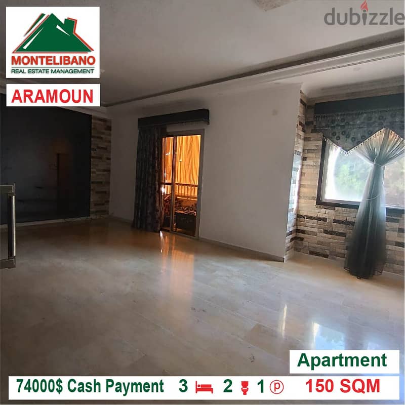 74000$ Cash Payment!!! Apartment for sale in Aaramoun!!! 1