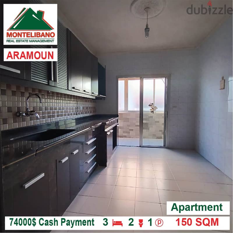 74000$ Cash Payment!!! Apartment for sale in Aaramoun!!! 3