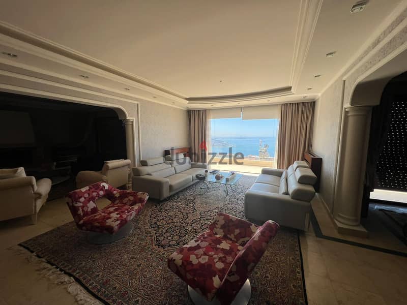 Decorated lux furnished 450m2 apartment+open sea view for sale in Adma 2