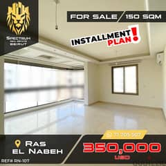 BRAND NEW IN RAS EL NABEH WITH INSTALLEMENT (150SQ) , (RN-107)