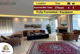 Hazmiyeh / Mar Takla 375m2 | Luxury | Fully Furnished/Equipped | 0