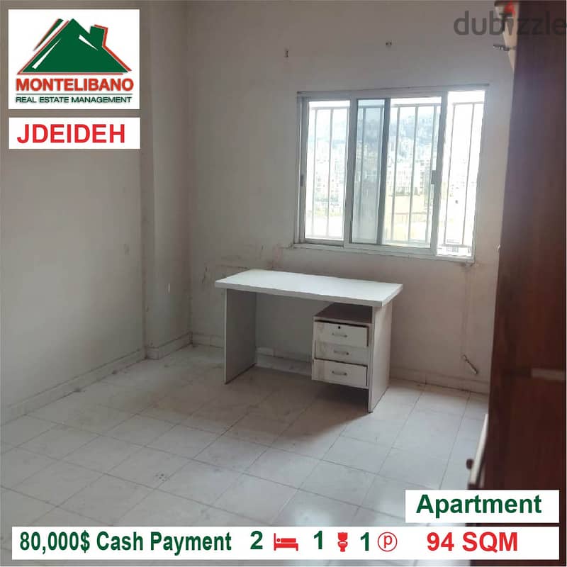80,000$ Cash Payment!! Apartment for sale in Jdeideh!! 2