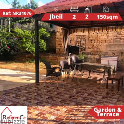 Good deal in jbeil with terrace & garden شقة في جبيل مع تراس وحديقة