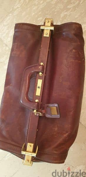 queen leather Dr bag antique 0