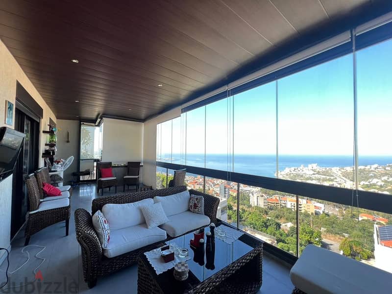 L13288-Apartment for Rent With An Amazing Seaview In Kfarhbeib 5
