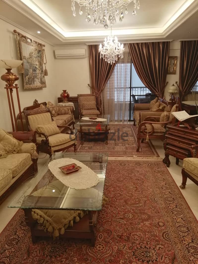 Furnished 220m2 apartment + open sea view for sale in Tilal Ain Saade 2