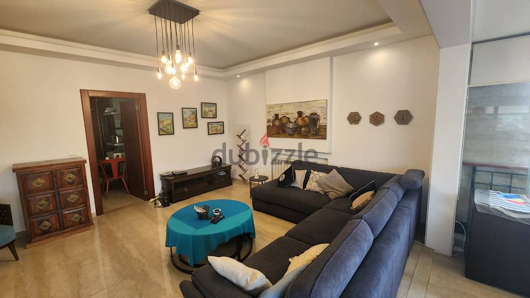 Furnished 235m2 apartment+terrace+mountain/seaview for rent in Hazmieh 19