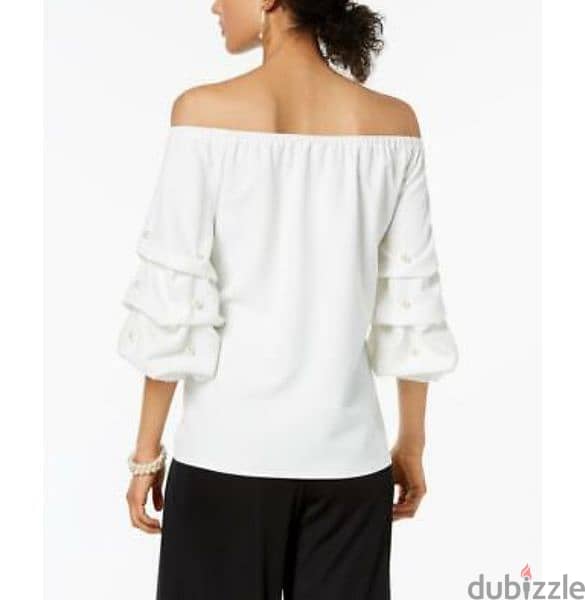 Classy Offshoulder White Top 1