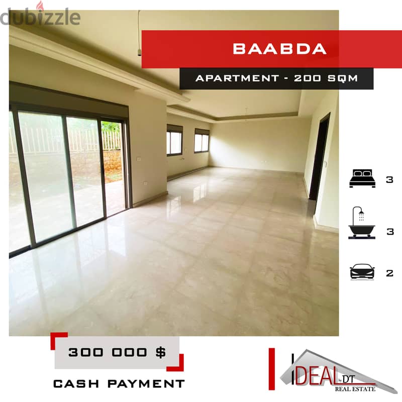 apartment for sale in baabda 200 SQM REF#MS82045 0