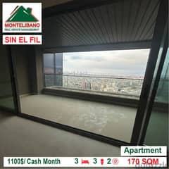1100$/Cash Month!! Apartment for rent in Sin El Fil!!