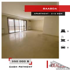 Apartment for sale in Baabda 210 SQM REF#MS82046