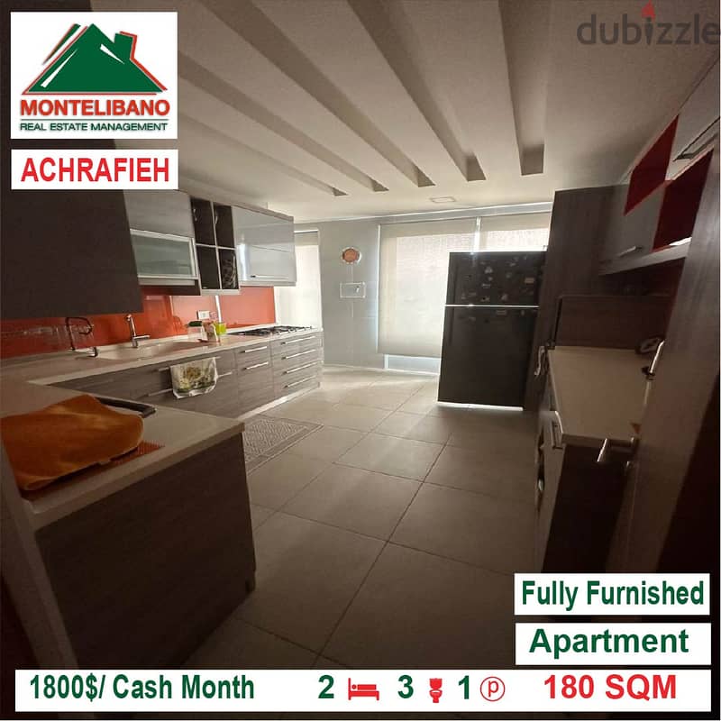 1800$/Cash Month!! Apartment for rent in Achrafieh!! 3
